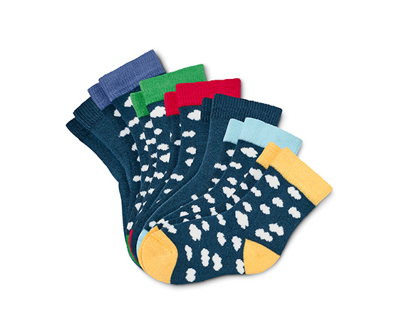 Dětské ponožky z biobavlny, 7 párů
