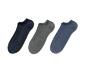 Krátké ponožky, 3 páry, modré a šedé