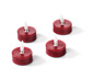 Čajové svíčky LED z pravého vosku, červené, 4 ks