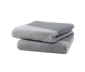 Žakárové ručníky, 2 ks, šedé