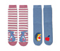 Protiskluzové ponožky, 2 páry, 1x s motivem zajíčka, 1x s motivem ježečka