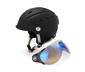 Hardshellová lyžařská a snowboardová helma se štítkem proti slunci