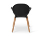 Skořepinová židle z recyklovaného plastu, černá