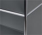 Vysoký, částečně otevřený kovový regál »CN3«, šedý