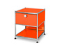 Kovový odkládací stolek se zásuvkou »CN3«, oranžový