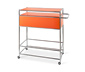 Kovový barový vozík »CN3« se zásuvkou, oranžový