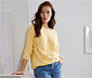 Pletený svetr, žlutý