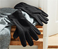 Fleecové rukavice, černé