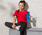 Dívčí funkční tričko s recyklovaným materiálem, zkrácený střih
