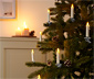 Svíčky na vánoční stromeček s LED, 12 ks, krémově bílé