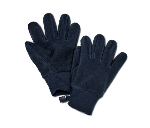 Levně Fleecové rukavice z recyklovaného materiálu, tmavě modré