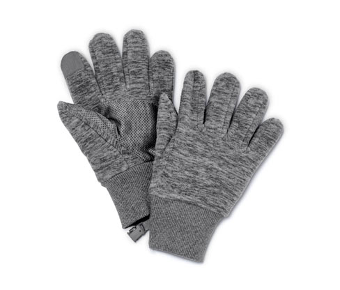 Levně Fleecové rukavice z recyklovaného materiálu, šedé