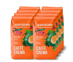 Eduscho Caffè Crema Intense - 8 x 1 kg zrnkové kávy