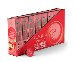 Cafissimo Flavoured Espresso – Strawberry Cheesecake 80 kapslí
