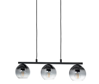 Závěsná lampa se stínítky z kouřového skla