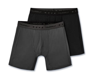 Sportovní boxerky, 2 ks, šedé/černé
