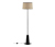 Stojací lampa s textilním stínidlem, černá