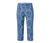 Strečové kalhoty v 3/4 délce, s potiskem, modré