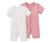 Krátká pyžamka, 2 ks, růžové a bílé