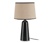 Stolní lampa s textilním stínidlem, černá