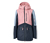 Kombinace růžové, šedé a světle modré ve stylu colorblocking<br>Podšívka: růžová