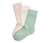 Ponožky, 3 páry, šalvějově zelené, béžové, bílé