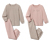 Dětská pyžama, 2 ks, dlouhá, růžová