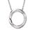 Náhrdelník Circle, rhodiované stříbro 925/1000, se zirkony