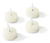 Čajové svíčky LED z pravého vosku, krémově bílé, 4 ks