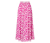 Midi sukně s potiskem, růžová