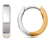 Kruhové náušnice, dvoubarevné stříbro 925/1000, oboustranné