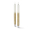 Dlouhé svíčky z pravého vosku s LED, 2 ks, zlato-krémově bílé