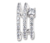 Náušnice »Ear cuff Spirála«, rhodiované stříbro 925/1000, se zirkony