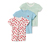 Dětská trička 3 ks, růžové, zeleno-bílé a světle modré