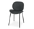 Polstrovaná designová židle, tmavě šedá