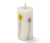 LED svíčka z pravého vosku, se sušenými květy