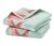Velurové ručníky s tropickým vzorem, tyrkysové, 2 ks