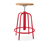 Barová židle s nastavitelnou výškou, červená