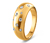 Prsten, pozlacený 23karátovým zlatem, se skleněnými kamínky