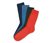 Ponožky s vlnou merino, 4 páry, tmavě modré, červené a tmavě zelené