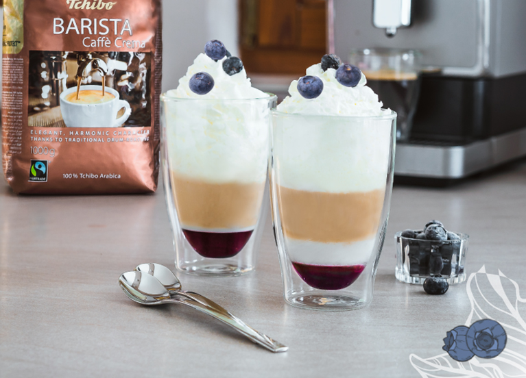 Borůvkové latte