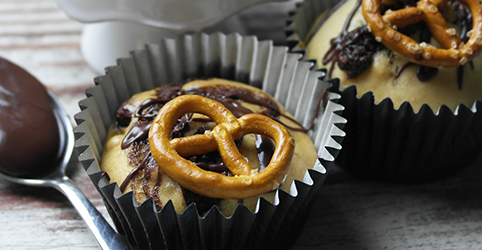 Muffiny s Nutellou a sladkými preclíky