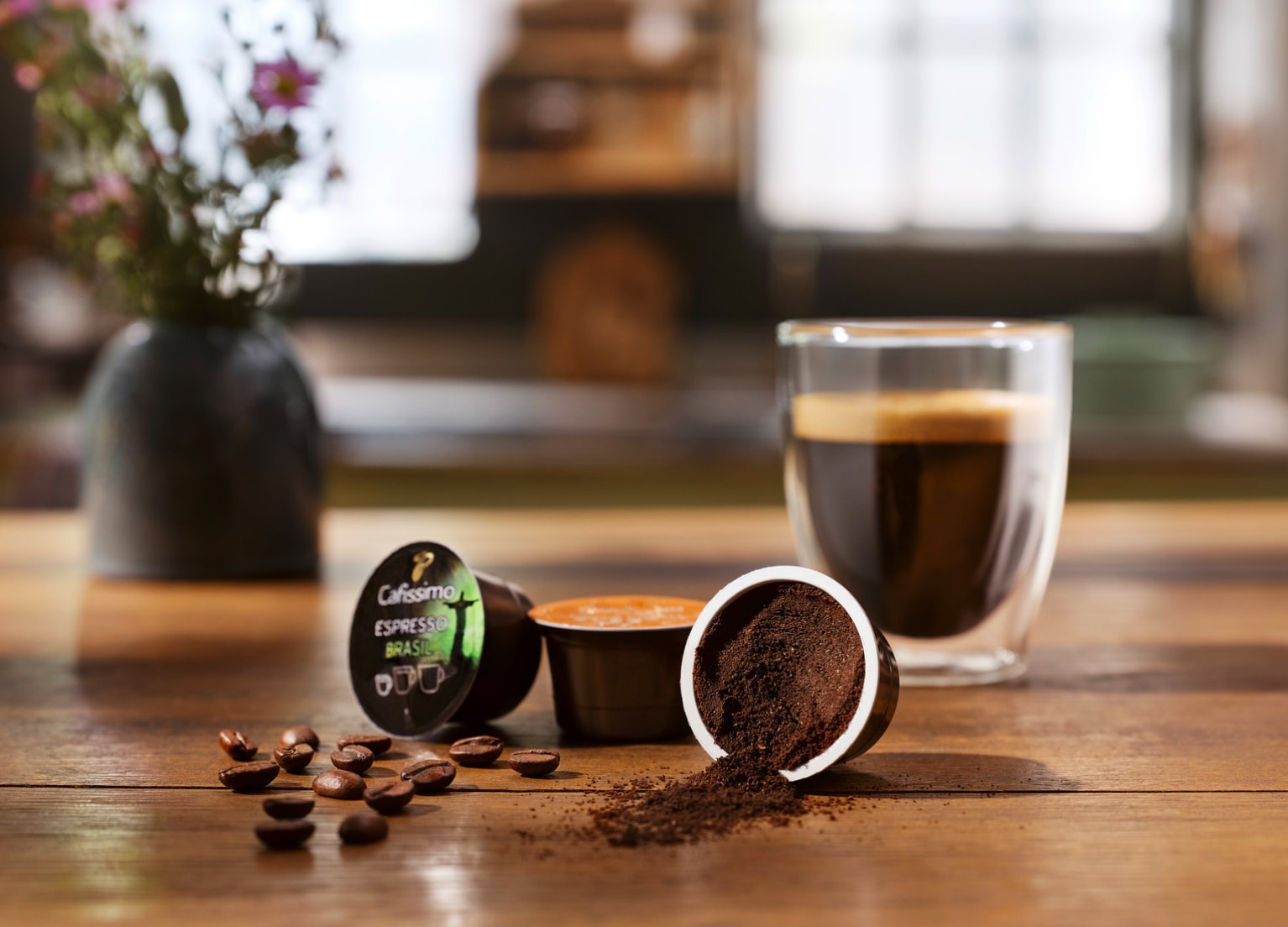 Cafissimo Espresso Brasil kapsle na stole