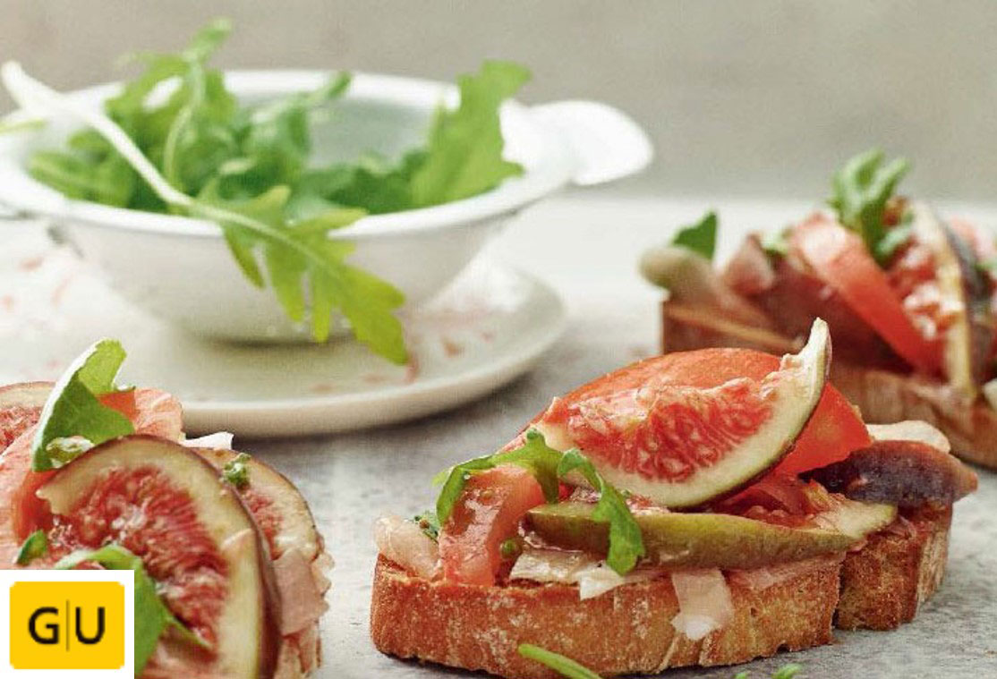 Bruschetta s rajčaty a fíky
